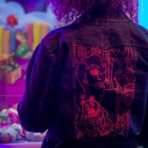 A BLIZZY custom “Heart of the Streets” Jean Jacket